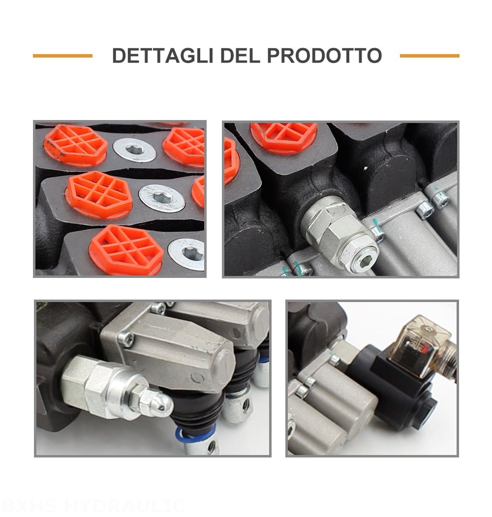 SD8-Electric unloading valve Manuale 5 Spool Valvola direzionale sezionale